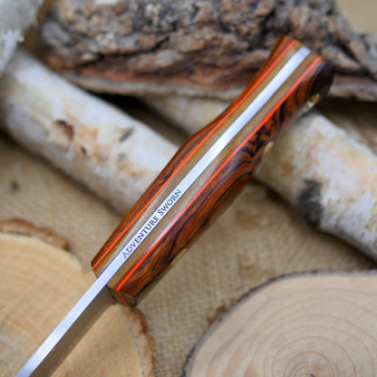 Huntsman S35VN: Ironwood, Brown Canvas & Orange G10