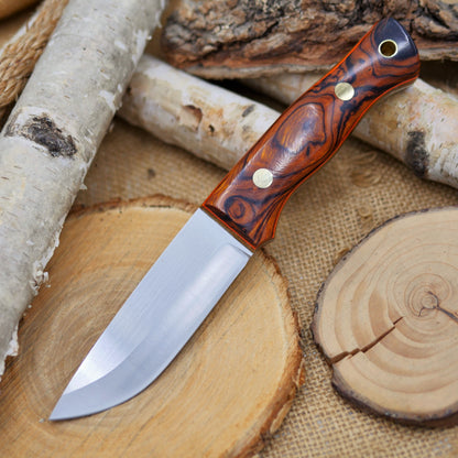 Huntsman S35VN: Ironwood, Brown Canvas & Orange G10