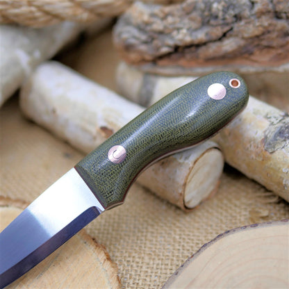 [In-Stock] Walker: AEB-L, green canvas micarta
