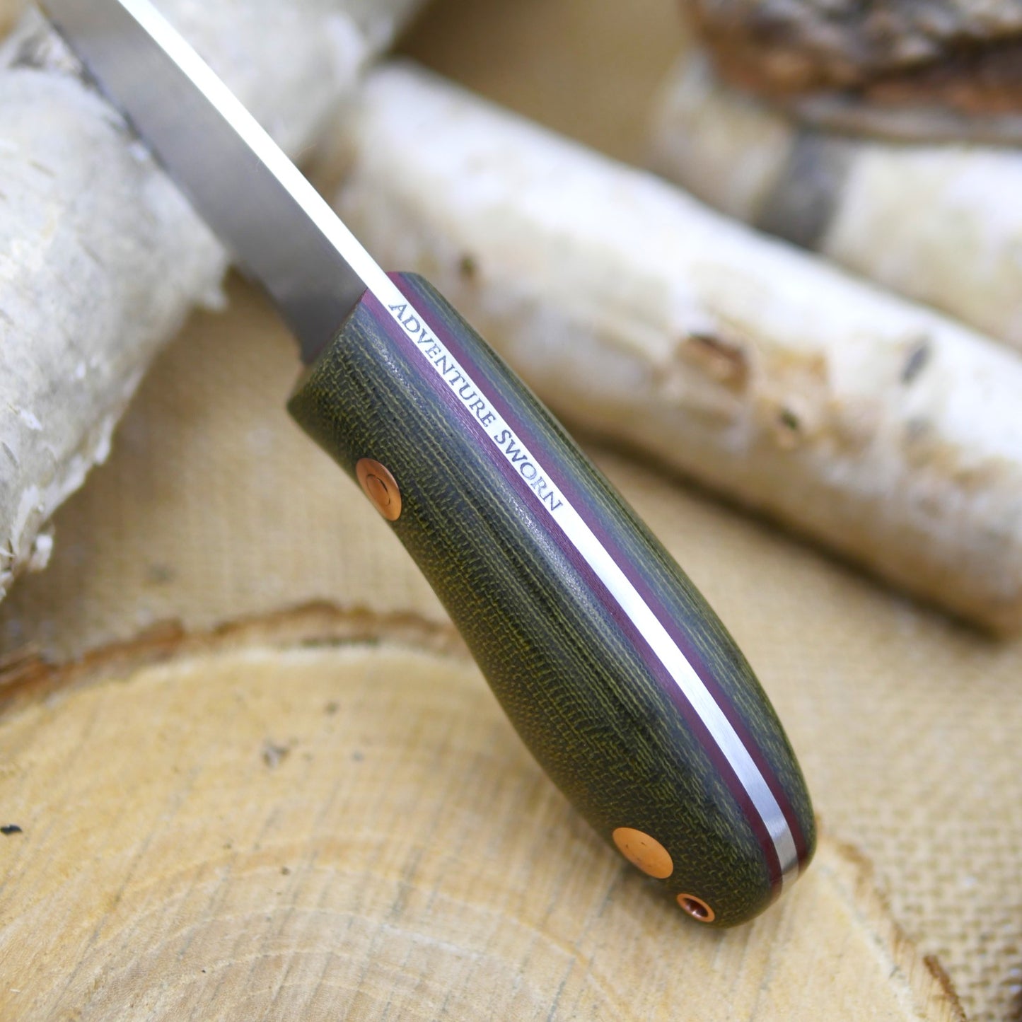 [In-Stock] Walker: AEB-L, green canvas micarta