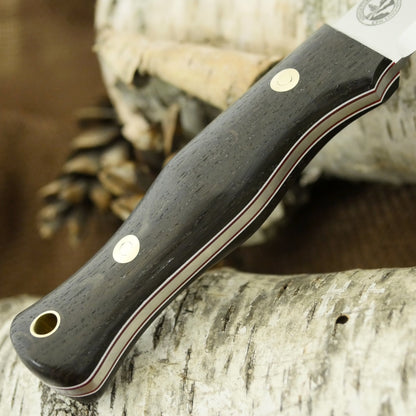 Mountaineer :  Bog Oak, Red & White G10 Liners