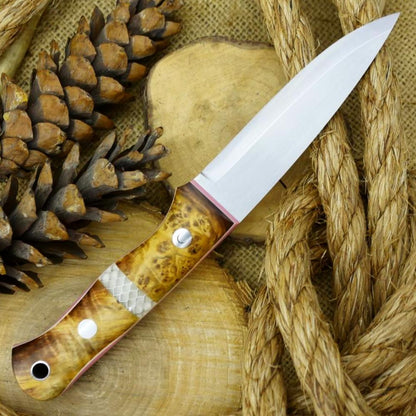Classic: Maple Burl, Pink G10 & Clear C-tek - Adventure Sworn Bushcraft Co.