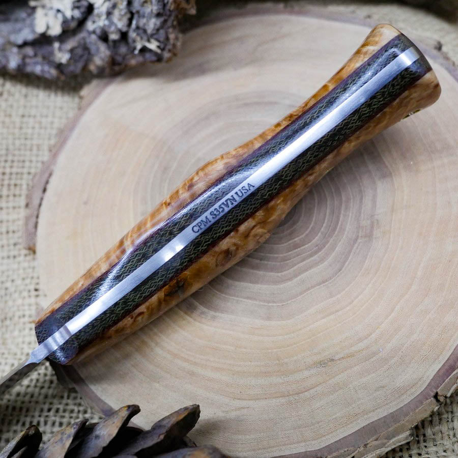Explorer: CPM S35VN Karelian Birch & Double Liners