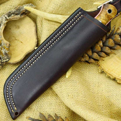 Classic: Maple Burl, Pink G10 & Clear C-tek - Adventure Sworn Bushcraft Co.