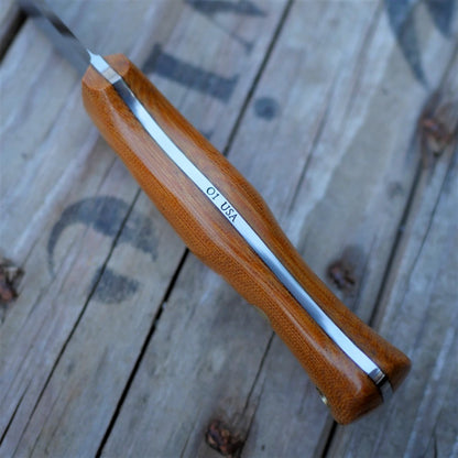 Mountaineer: Natural Brown Canvas Micarta