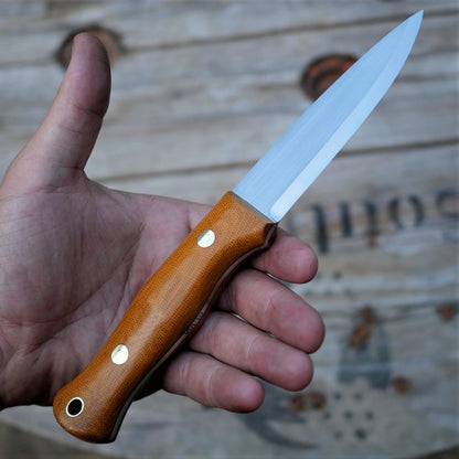 Mountaineer: Natural Brown Canvas Micarta