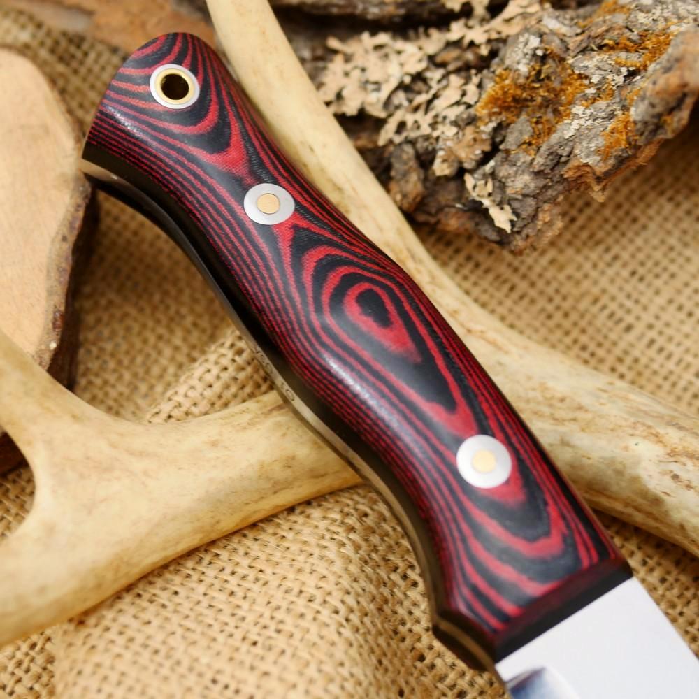 Classic: Red & Black Linen Micarta - Adventure Sworn Bushcraft Co.