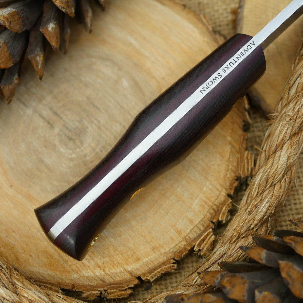 Classic: Red Tricolor Richlite & Maroon Canvas - Adventure Sworn Bushcraft Co.