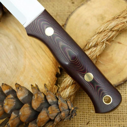Classic: Red Tricolor Richlite & Maroon Canvas - Adventure Sworn Bushcraft Co.