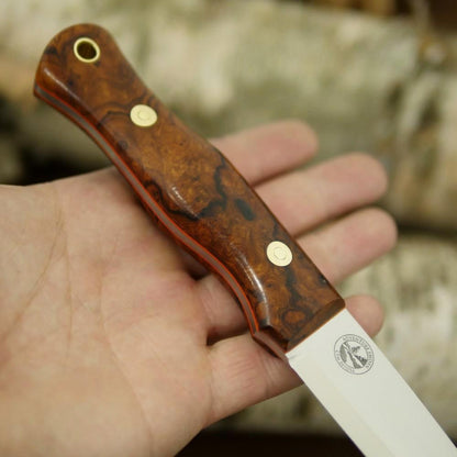 Mountaineer: Ironwood Burl & Orange G10