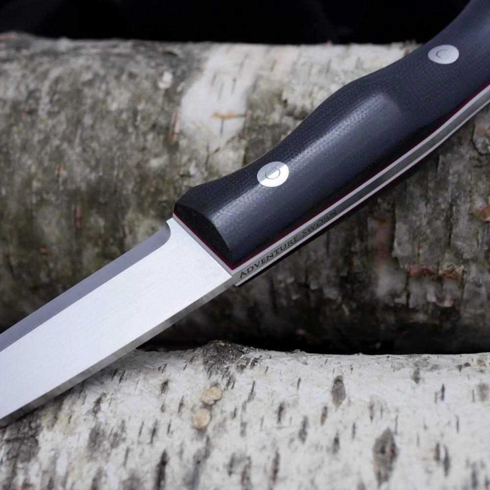 Mountaineer: Black Canvas, White & Red G10
