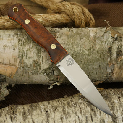 Mountaineer: Ironwood Burl, Green Canvas & Orange G10