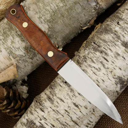 Mountaineer: Ironwood Burl, Green Canvas & Orange G10