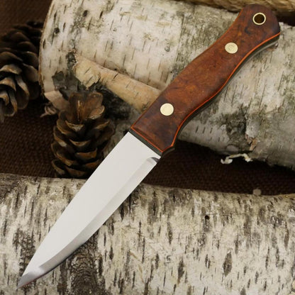 Mountaineer: Ironwood Burl, Green Canvas & Orange G10