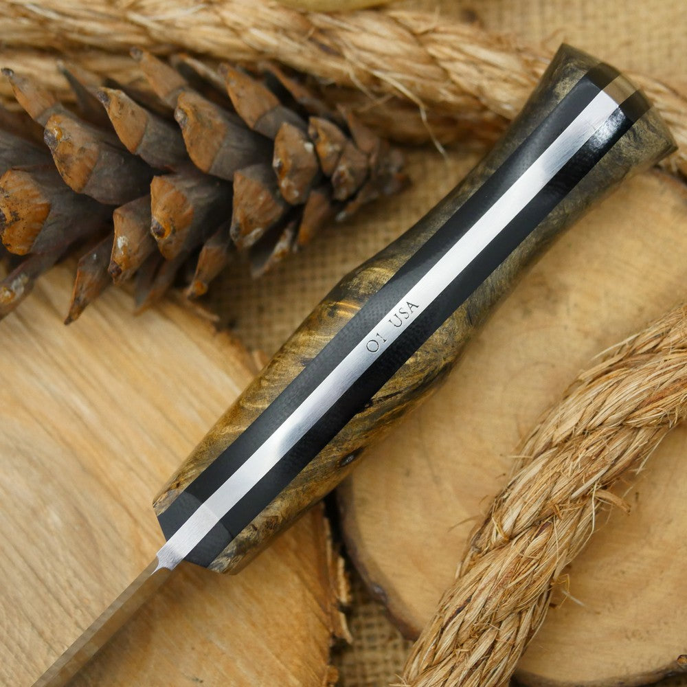 Classic: Ohio Buckeye Burl & Black Canvas - Adventure Sworn Bushcraft Co.