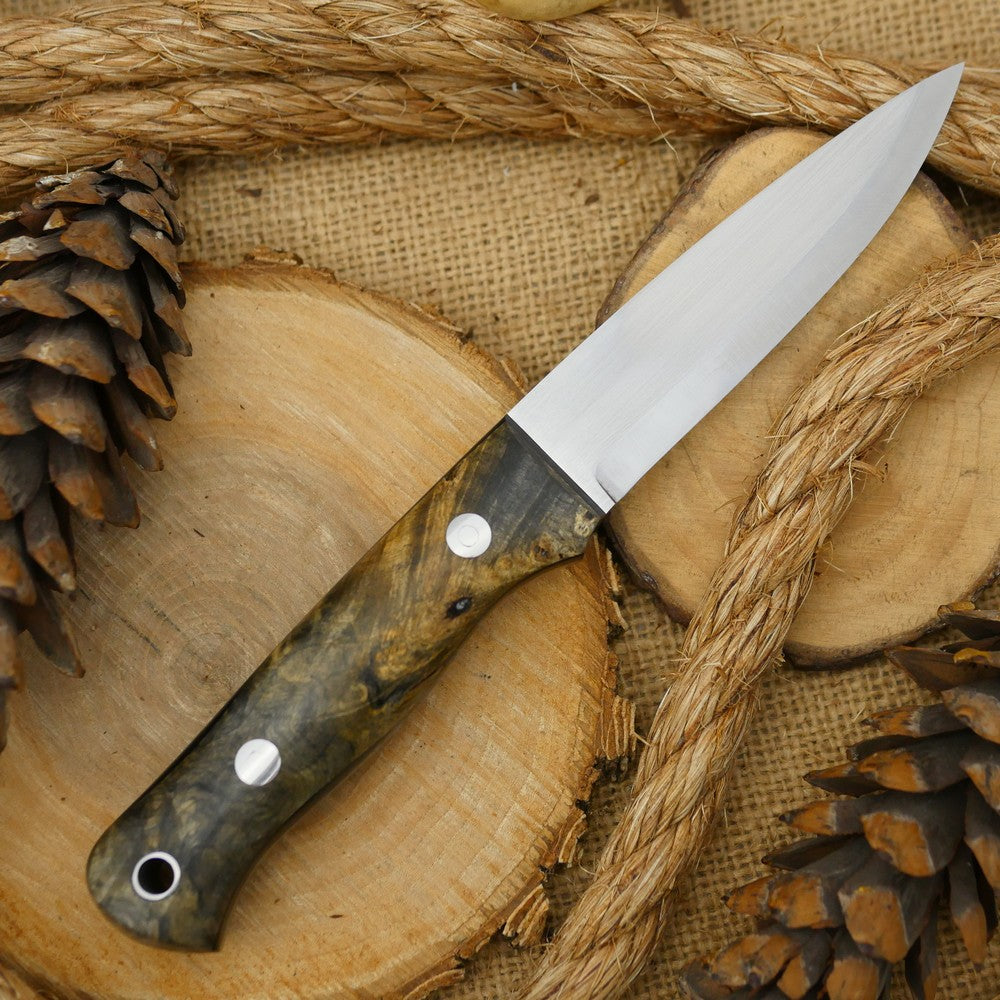 Classic: Ohio Buckeye Burl & Black Canvas - Adventure Sworn Bushcraft Co.