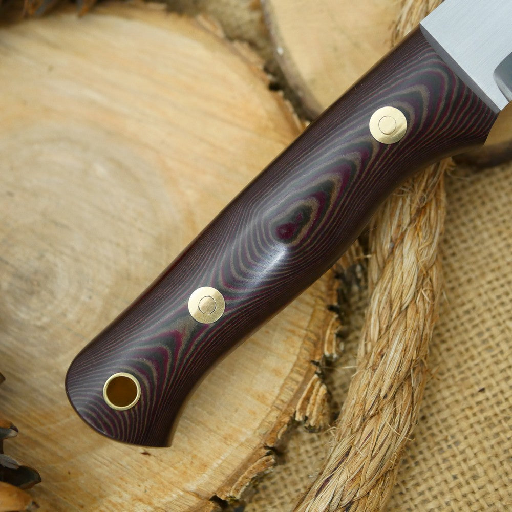 Classic: Red Tricolor Richlite & Maroon Canvas - Adventure Sworn Bushcraft Co.