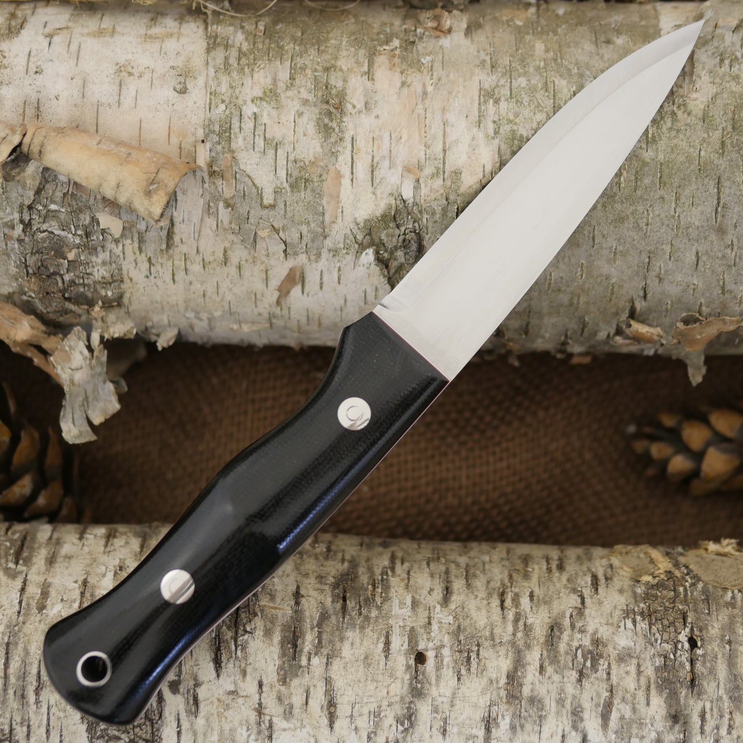 Mountaineer: Black Canvas, White & Red G10