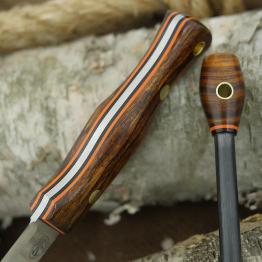 Mountaineer: Ironwood, Black & Orange G10 w/ Firesteel