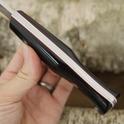 Mountaineer: Black Canvas, White & Red G10