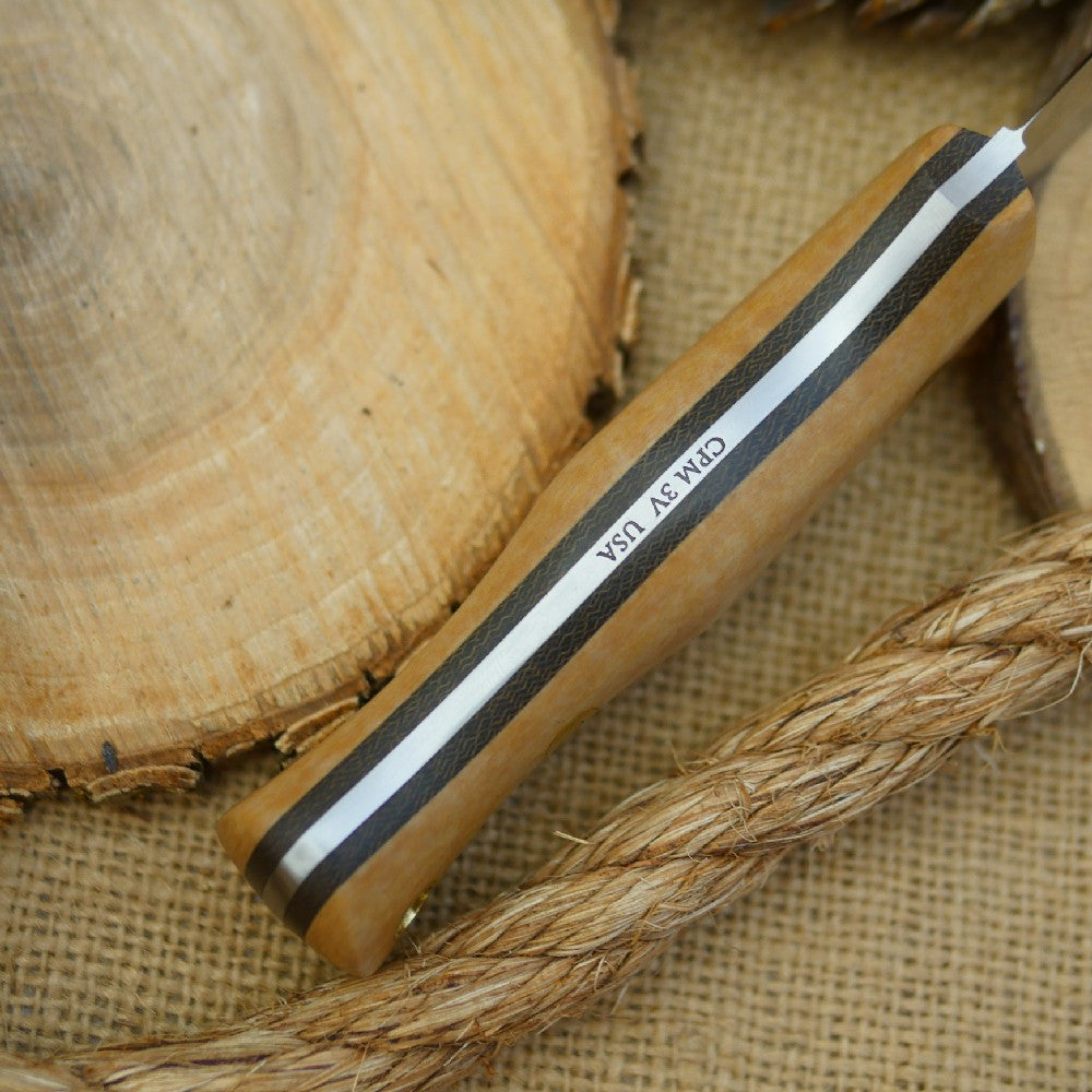 Explorer: CPM 3V, Maple Valley Richlite & Green Canvas - Adventure Sworn Bushcraft Co.