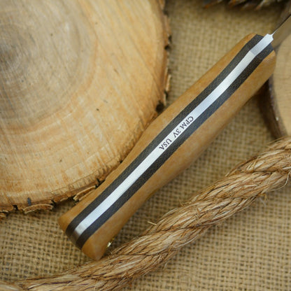 Explorer: CPM 3V, Maple Valley Richlite & Green Canvas - Adventure Sworn Bushcraft Co.