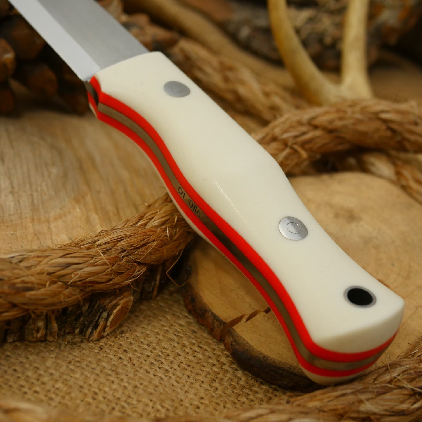 Mountaineer: White Linen & Orange G10