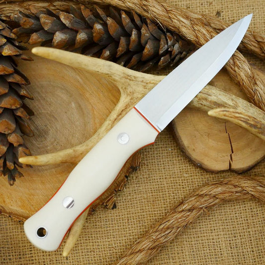 Mountaineer: White Linen, Hunter Orange G10 & Taper