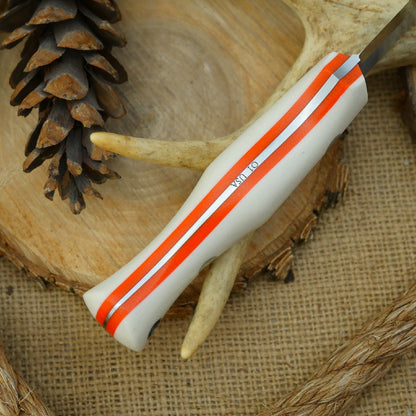 Mountaineer: White Linen, Hunter Orange G10 & Taper
