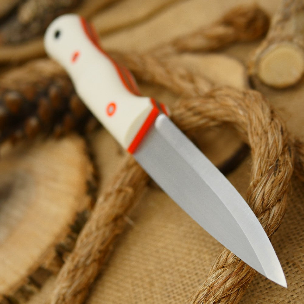 Mountaineer: White Linen, Hunter Orange G10 Bolts & Liners