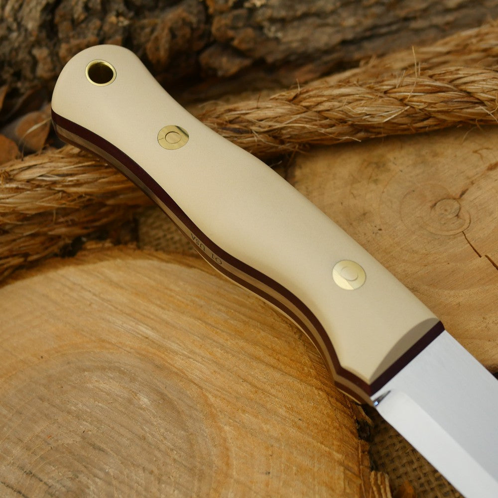 Mountaineer: Ivory Paper & Maroon Canvas