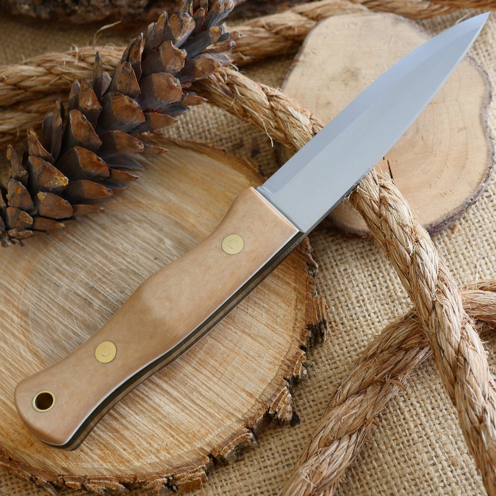 Outdoor Mongolian Knife With Thickened Redwood Handle, Multi