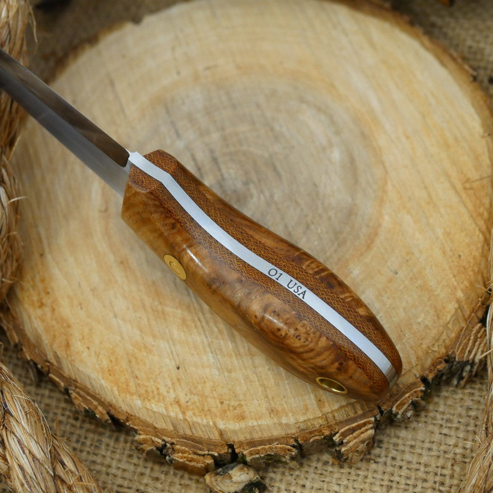 Walker: Black Ash Burl & Brown Canvas