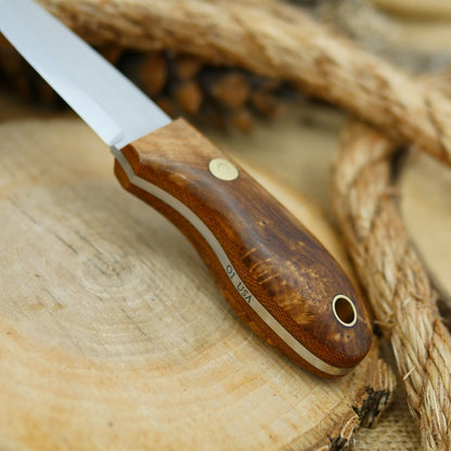 Walker: Black Ash Burl & Brown Canvas