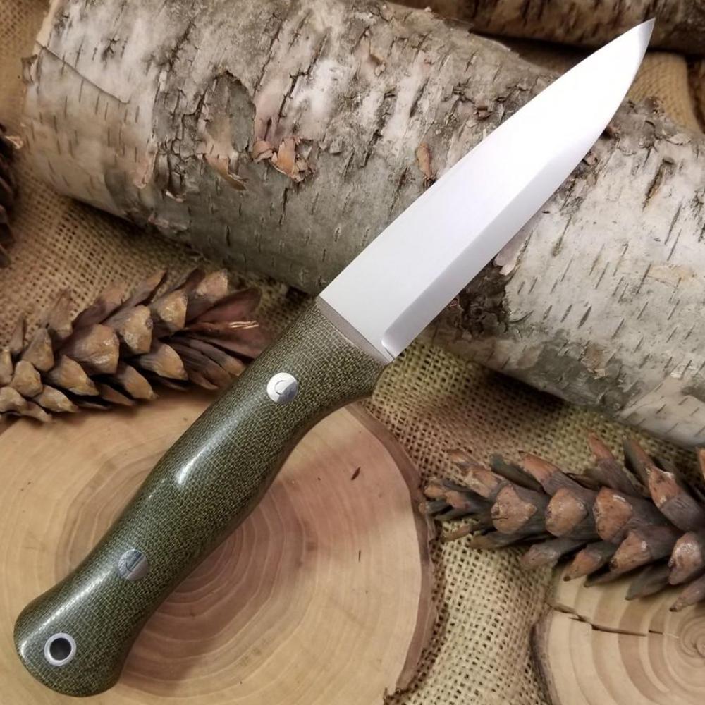 Mountaineer: Green Canvas Micarta, S35VN