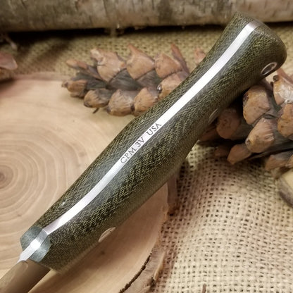 Mountaineer: Green Canvas Micarta, 3V