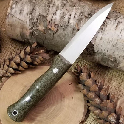 Mountaineer: Green Canvas Micarta, S35VN