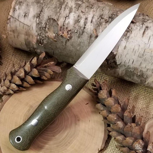 Mountaineer: Green Canvas Micarta, S35VN
