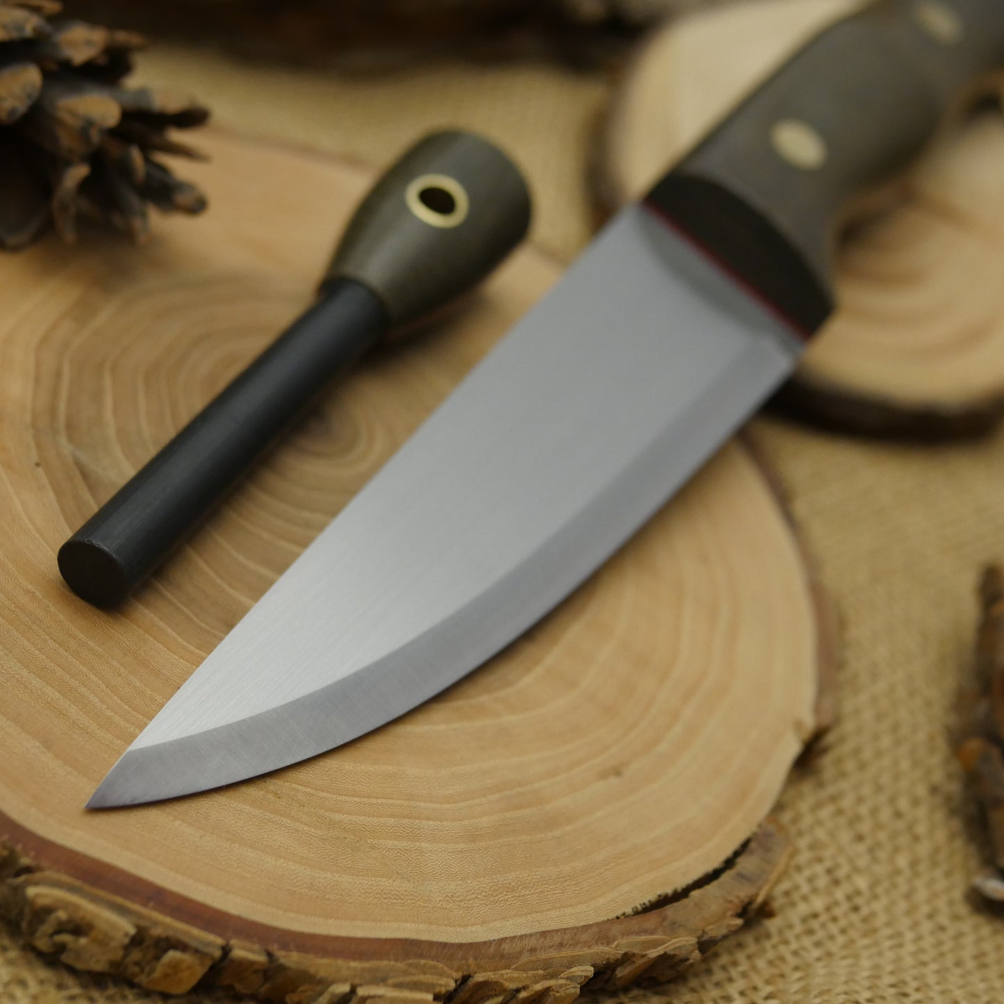 Tradesman: Green Canvas & Red & Matching Firesteel