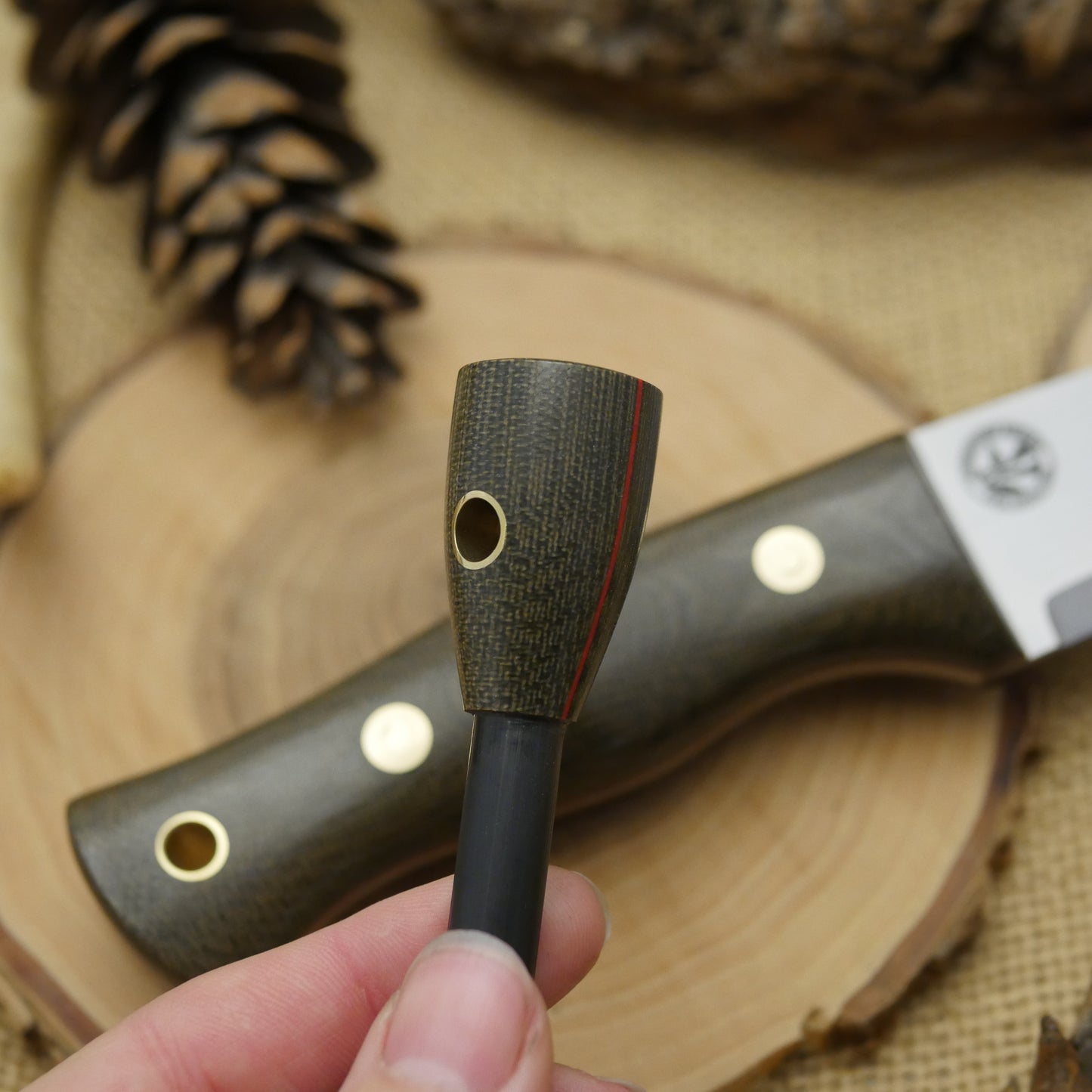 Tradesman: Green Canvas & Red & Matching Firesteel
