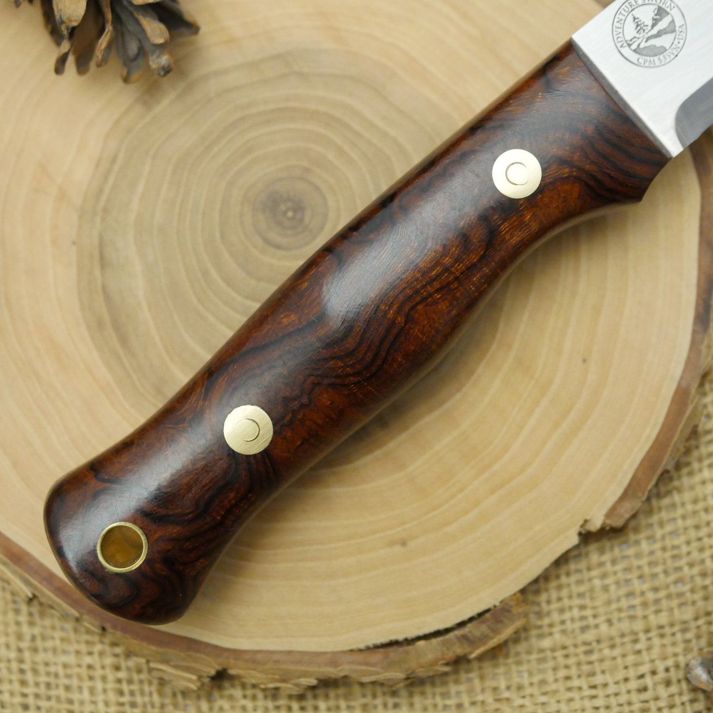 Mountaineer 2ND: Ironwood Burl & Red linen
