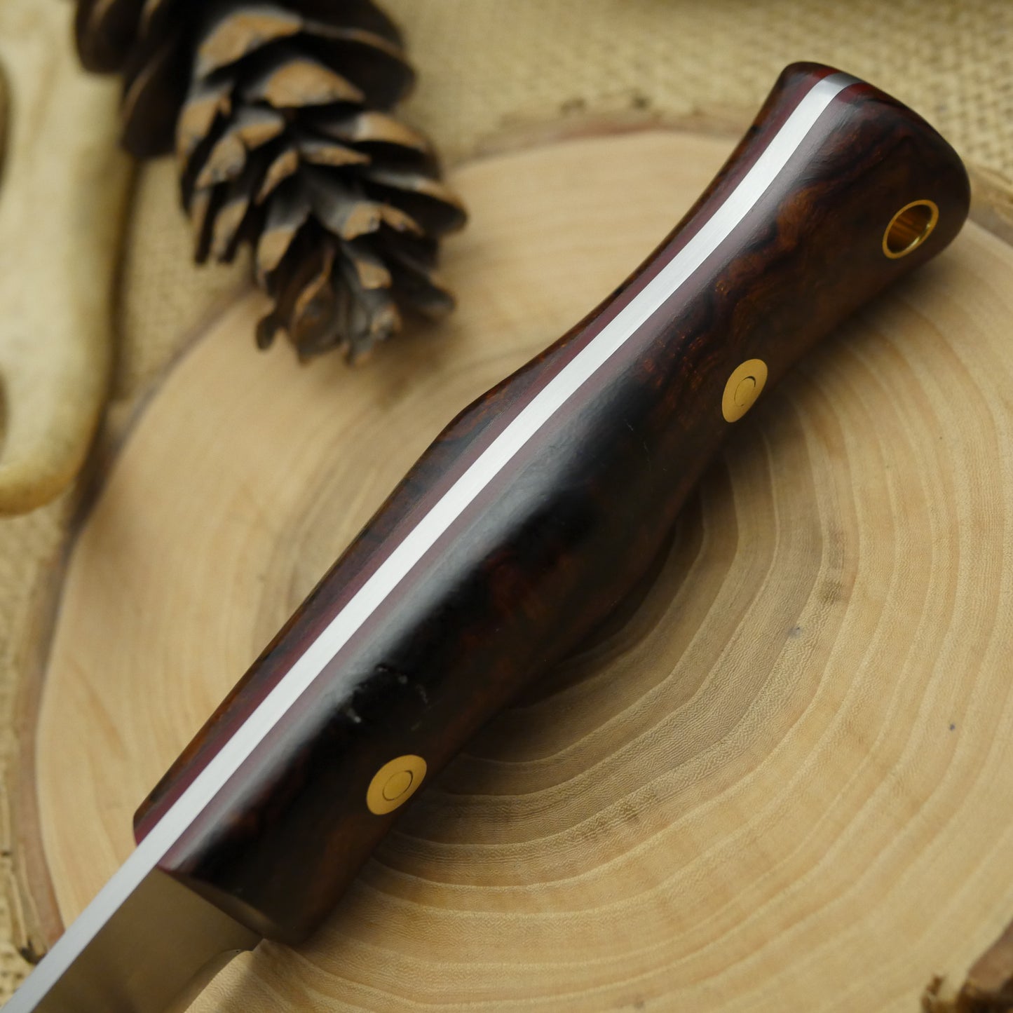 Mountaineer 2ND: Ironwood Burl & Red linen