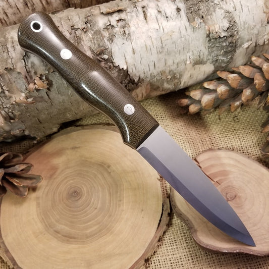 Mountaineer 2nd: Green Canvas Micarta