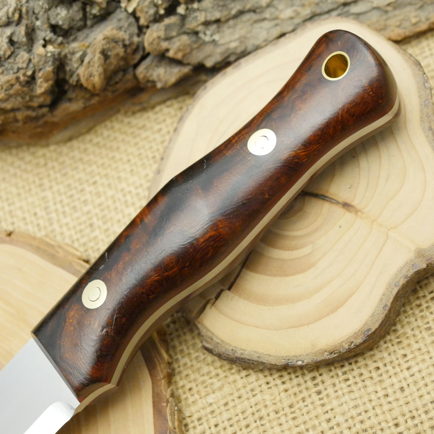 Mountaineer 2ND: Ironwood Burl & Red linen