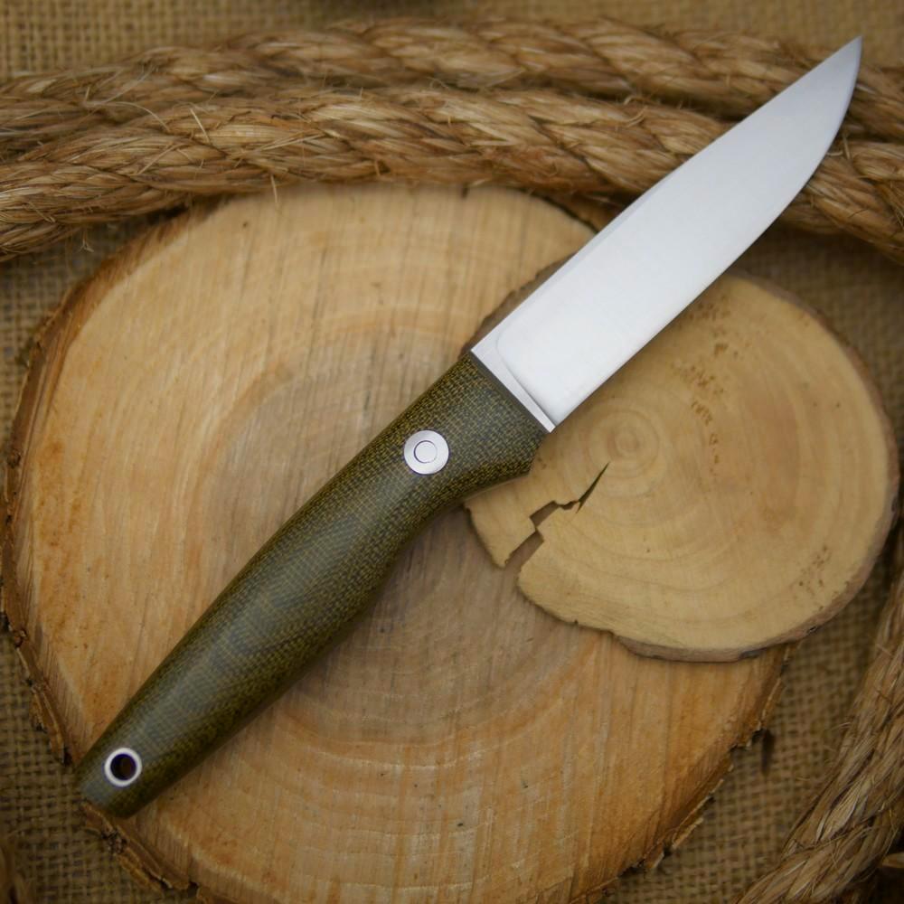 CPM 3V Hiker: Green Canvas Micarta - Adventure Sworn Bushcraft Co.