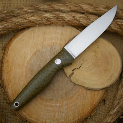 CPM 3V Hiker: Green Canvas Micarta - Adventure Sworn Bushcraft Co.