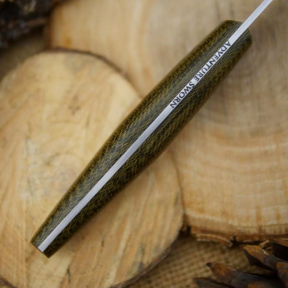 CPM 3V Hiker: Green Canvas Micarta - Adventure Sworn Bushcraft Co.