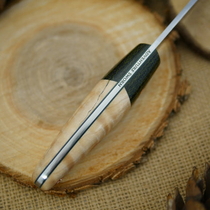 Wayfarer: Curly Maple & Evergreen Burlap