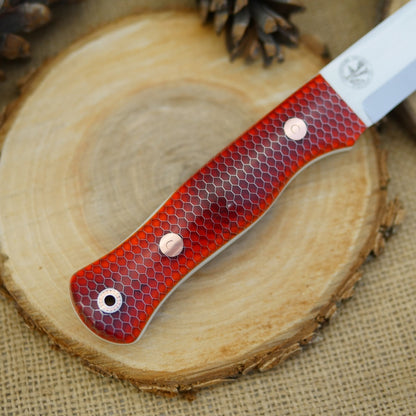 Explorer: Orange C-Tek & Ivory G10 - Adventure Sworn Bushcraft Co.