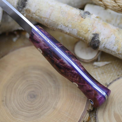 Mountaineer: Purple Black Ash Burl & Purple G10